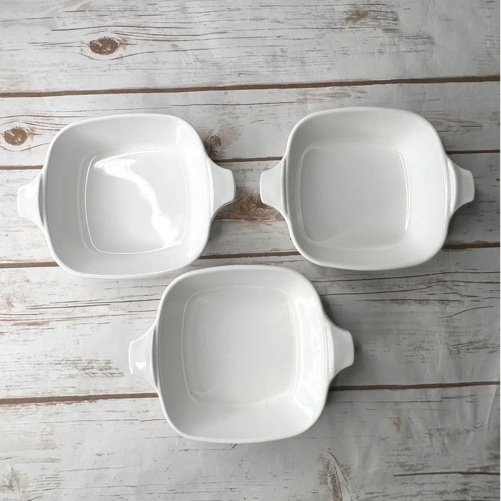 Corning Ware Petite Pan Blue Cornflower White Vintage P-41 Set of 3